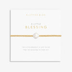 Gold bracelet with a heart charm on a 'A Littles & Co' card. Available at Be Charmed