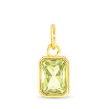 Amanda Blu Gold Birthstone Charm—gold-plated disc charm with authentic crystal birthstone for August. Ideal for bracelets and necklaces. Available at Be Charmed