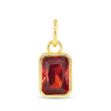 Amanda Blu Gold Birthstone Charm—gold-plated disc charm with authentic crystal birthstone for January. Ideal for bracelets and necklaces. Available at Be Charmed