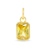 Amanda Blu Gold Birthstone Charm—gold-plated disc charm with authentic crystal birthstone for Novemeber. Ideal for bracelets and necklaces. Available at Be Charmed