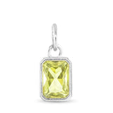 Amanda Blu Silver August Birthstone Charm featuring a sparkling glass gem for each birth month, set in polished silver-tone—perfect for gifting, available at Be Charmed