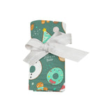 Angel Dear Christmas Treats Swaddle Blanket with soft fabric and festive holiday print, available at Be Charmed.