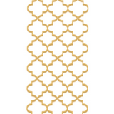 Boston International Moroccan Trellis guest towels featuring elegant gold trellis pattern on 3‑ply paper, available at Be Charmed.