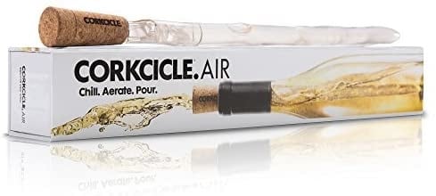 Box of Corkcicle Air – Wine Aerator & Chiller – all-in-one wine tool that chills, aerates, and pours with ease. Designed to keep wine perfectly cooled and full of flavor, a must-have for wine lovers, available at Be Charmed.