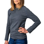 Heather Gray Fleece Tops – ultra-soft, warm tops with cozy fleece interior, designed for comfort and layering during cold weather, available at Be Charmed