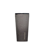 Corkcicle 16oz Tumbler in Steel Shadow – triple-insulated stainless steel tumbler with a matte metallic steel finish. Features a clear, spill-resistant lid, ergonomic design, and non-slip bottom. Keeps drinks cold for 9+ hours or hot for 3+. Sleek and practical for everyday use. Available at Be Charmed.