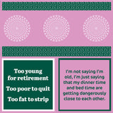 “I’m Old” cocktail napkins by Drinks On Me featuring funny aging humor. Great for birthday parties and gag gifts. Available at Be Charmed.