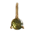 August FYB Birthstone Gold Charm Necklace – elegant personalized jewelry featuring a gold-plated charm and sparkling birthstone. Available at Be Charmed.