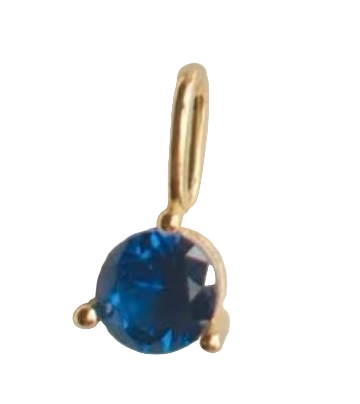 September FYB Birthstone Gold Charm Necklace – elegant personalized jewelry featuring a gold-plated charm and sparkling birthstone. Available at Be Charmed.
