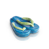 Nora Fleming "Sunning & Funning" Mini Charm – Hand-painted ceramic flip flop accent for serveware, available at Be Charmed