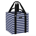 Scout Nantucket Navy Bagette Market Tote reusable grocery bag with reinforced bottom & dual straps – available at Be Charmed