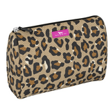 Cindy Clawford SCOUT Packin’ Heat Cosmetic Bag — 9.75″W × 7″H × 3.75″D coated cotton travel pouch with interior slip pocket, water‑resistant and slim profile. Available at Be Charmed