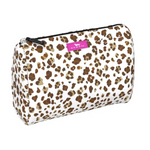 Faux Paw SCOUT Packin’ Heat Cosmetic Bag — 9.75″W × 7″H × 3.75″D coated cotton travel pouch with interior slip pocket, water‑resistant and slim profile. Available at Be Charmed