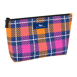 As If SCOUT Twiggy Slim Makeup Bag – 8.25″W × 5″H × 2.25″D water‑resistant coated cotton pouch with full zip closure and slim profile. Available at Be Charmed