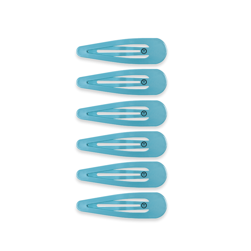 Summer Sky Teleties Snap Clip hair clip—seamless, snag‑free strong hold, available at Be Charmed.