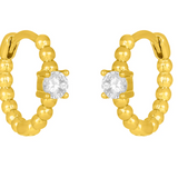 fyb Gold Zia Huggie Earrings