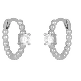 fyb Silver Zia Huggie Earrings