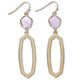 Periwinkle Earrings Gold and Purple Drops