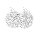 Keva Silver Sparkle Round Earrings