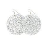Keva Silver Sparkle Round Earrings