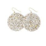 Keva Gold Sparkle Round Earrings