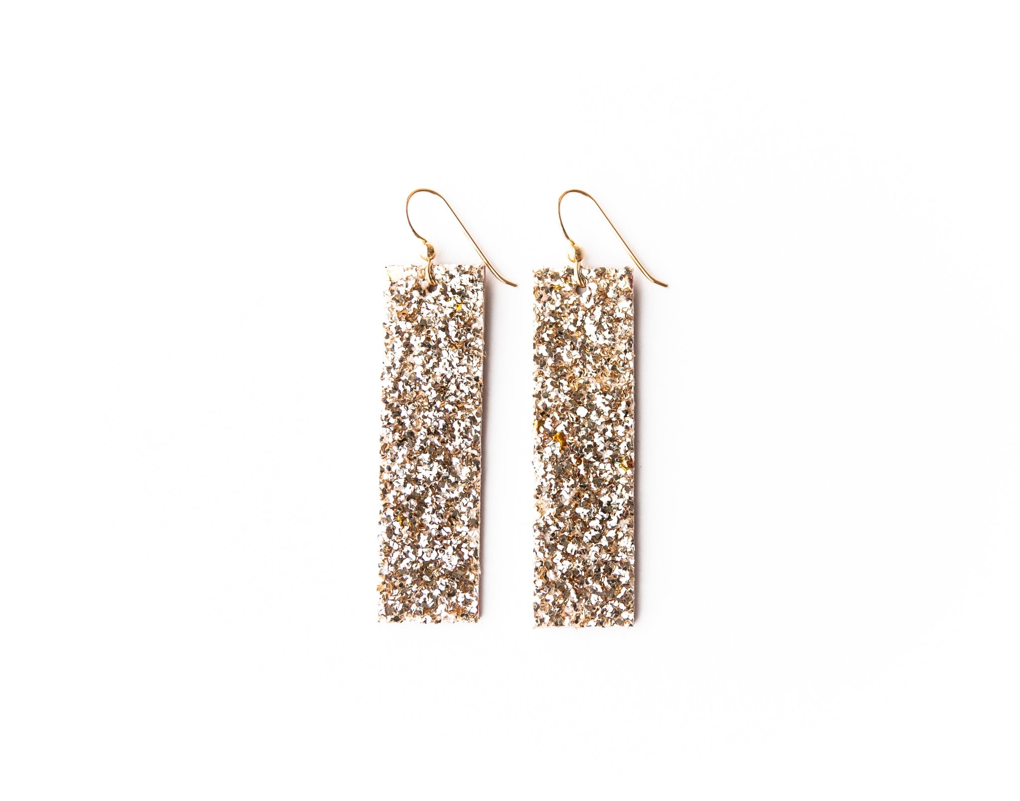Keva Gold Sparkle 4 Corner Earrings