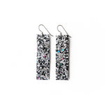 Keva Black Sparkle 4 Corner Earrings