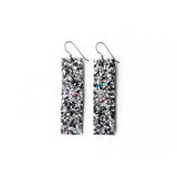 Keva Black Sparkle 4 Corner Earrings