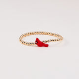 Holy Water Bracelet - Red Cardinal Bracelet - Gold
