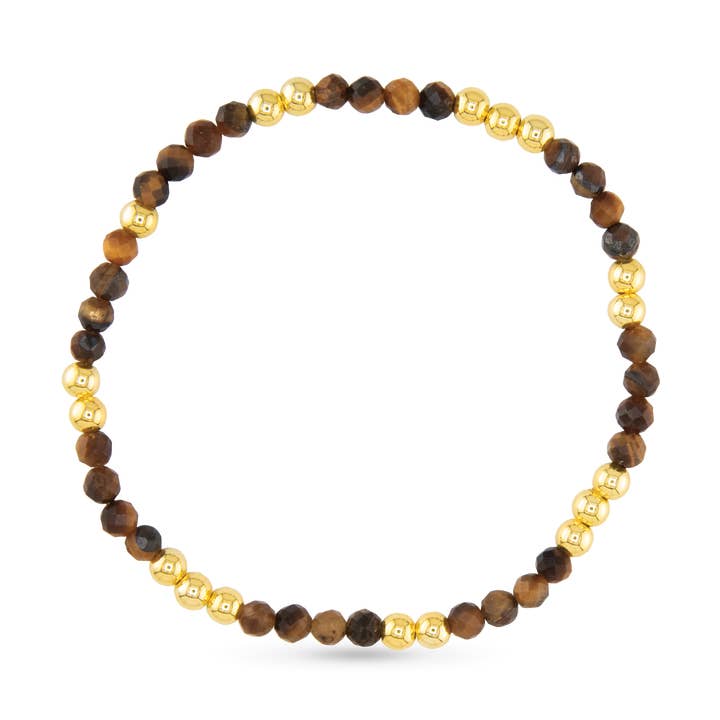 Amanda Blu Tiger Eye Stretch Beaded Stone Bracelet