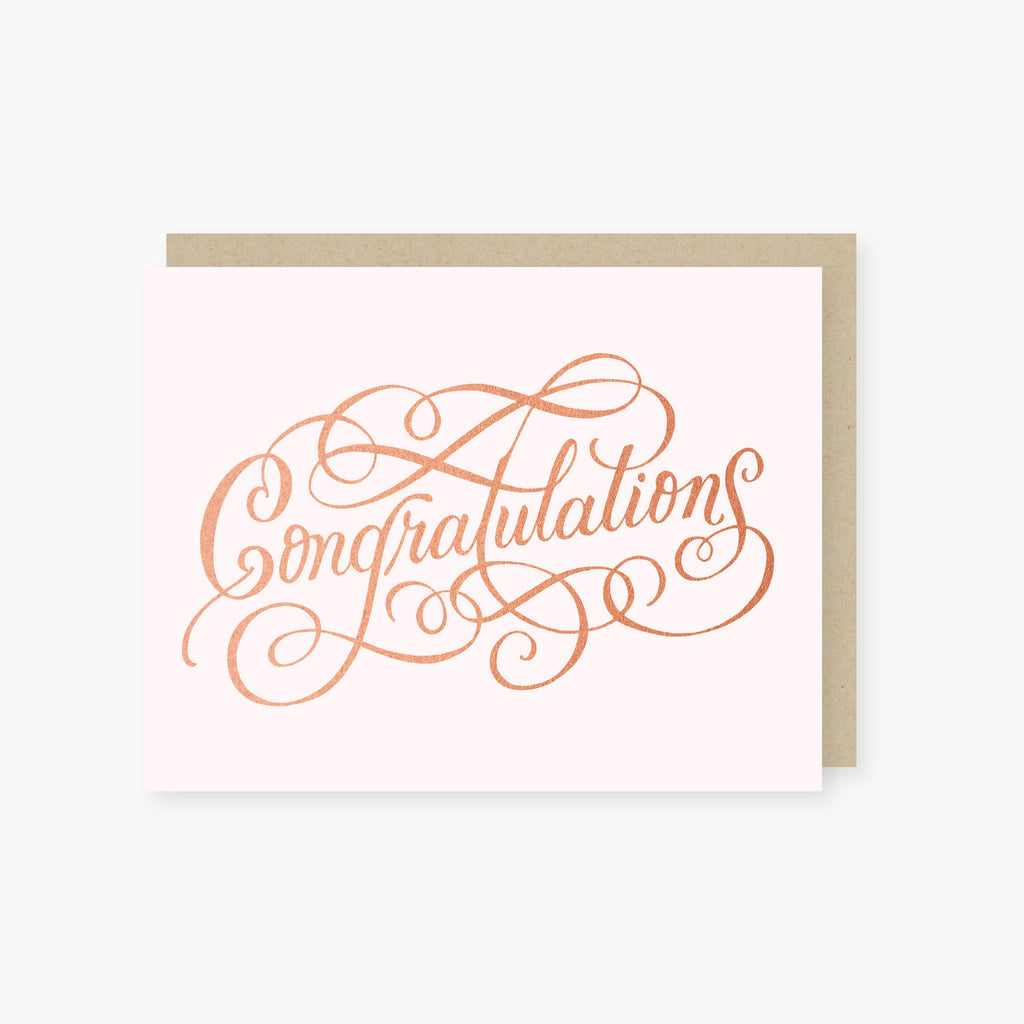 2021 Co Rose Gold Congratulations Card 