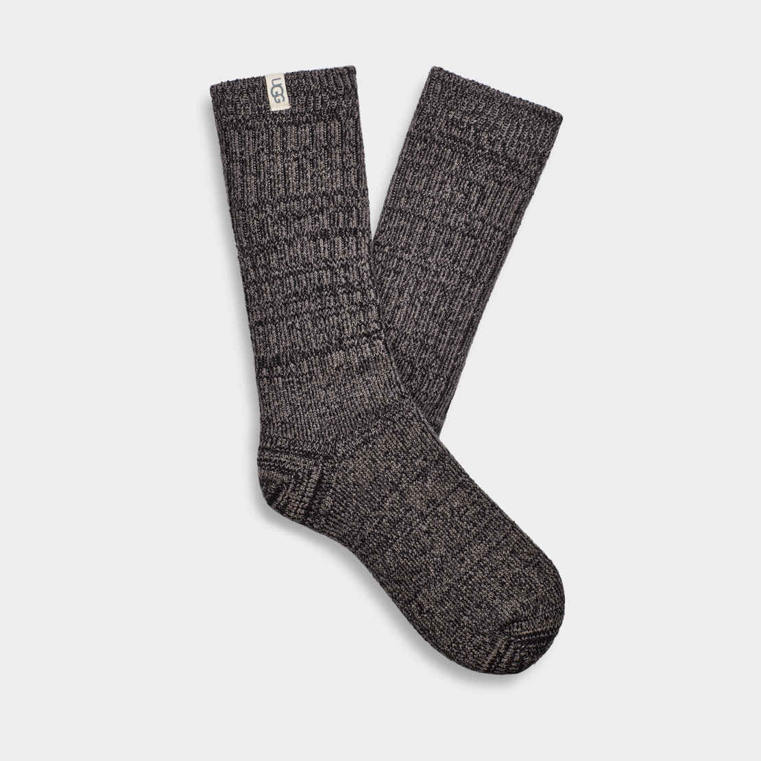 UGG Rib Knit Slouchy Crew Sock Grey/Black