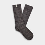 UGG Rib Knit Slouchy Crew Sock Grey/Black