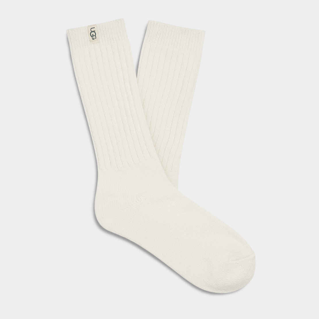 UGG Rib Knit Slouchy Crew Sock White
