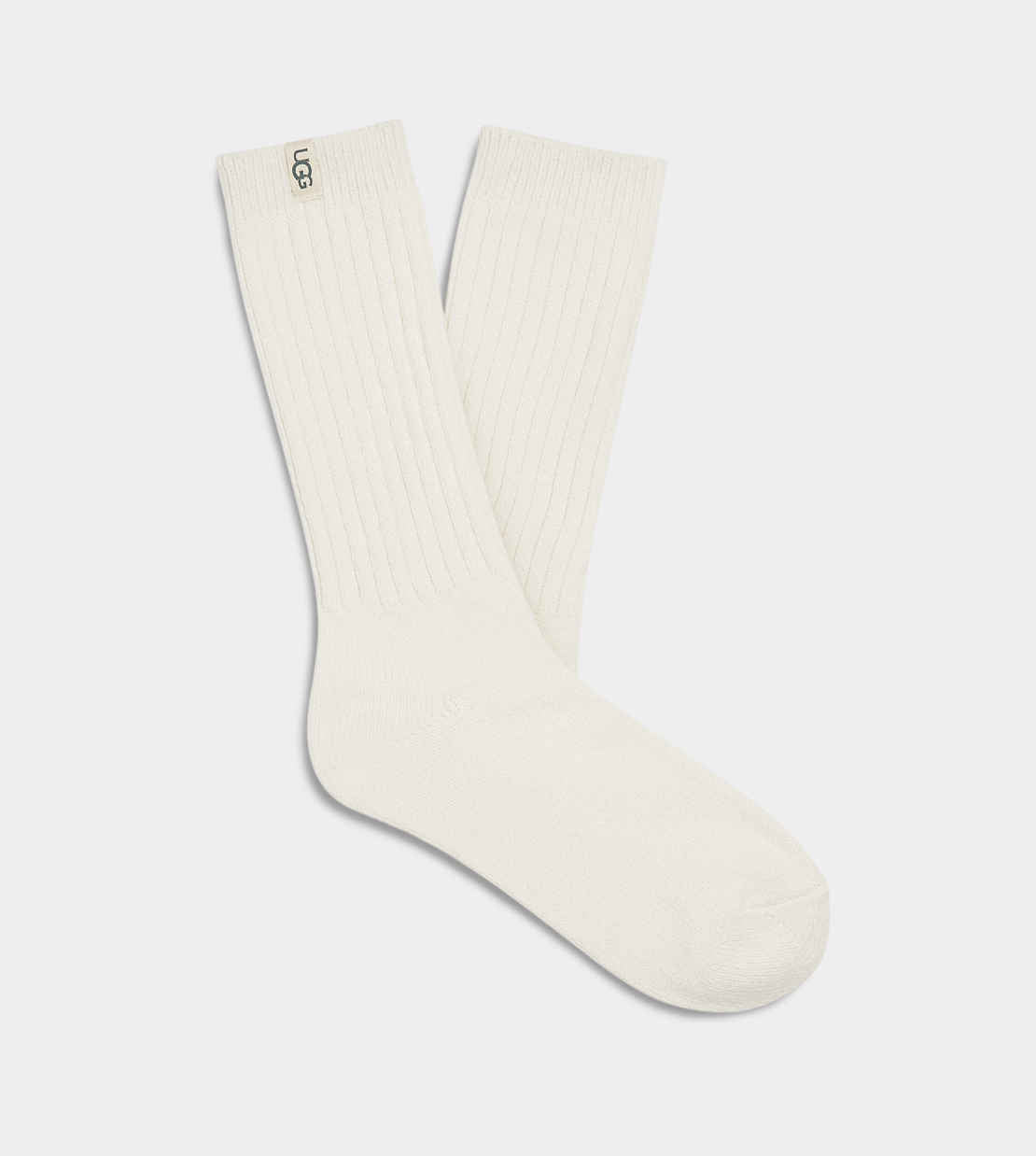 UGG Rib Knit Slouchy Crew Sock White