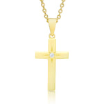 Lily Nily Cross Necklace with CZ Gold