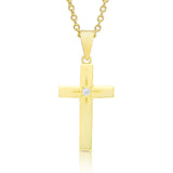Lily Nily Cross Necklace with CZ Gold