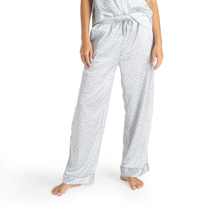 Hello Mello Satin PJ Pants Feline Sleepy