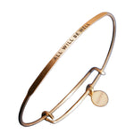 &LIVY Gold POSY Bangle All Will Be Well Bracelet
