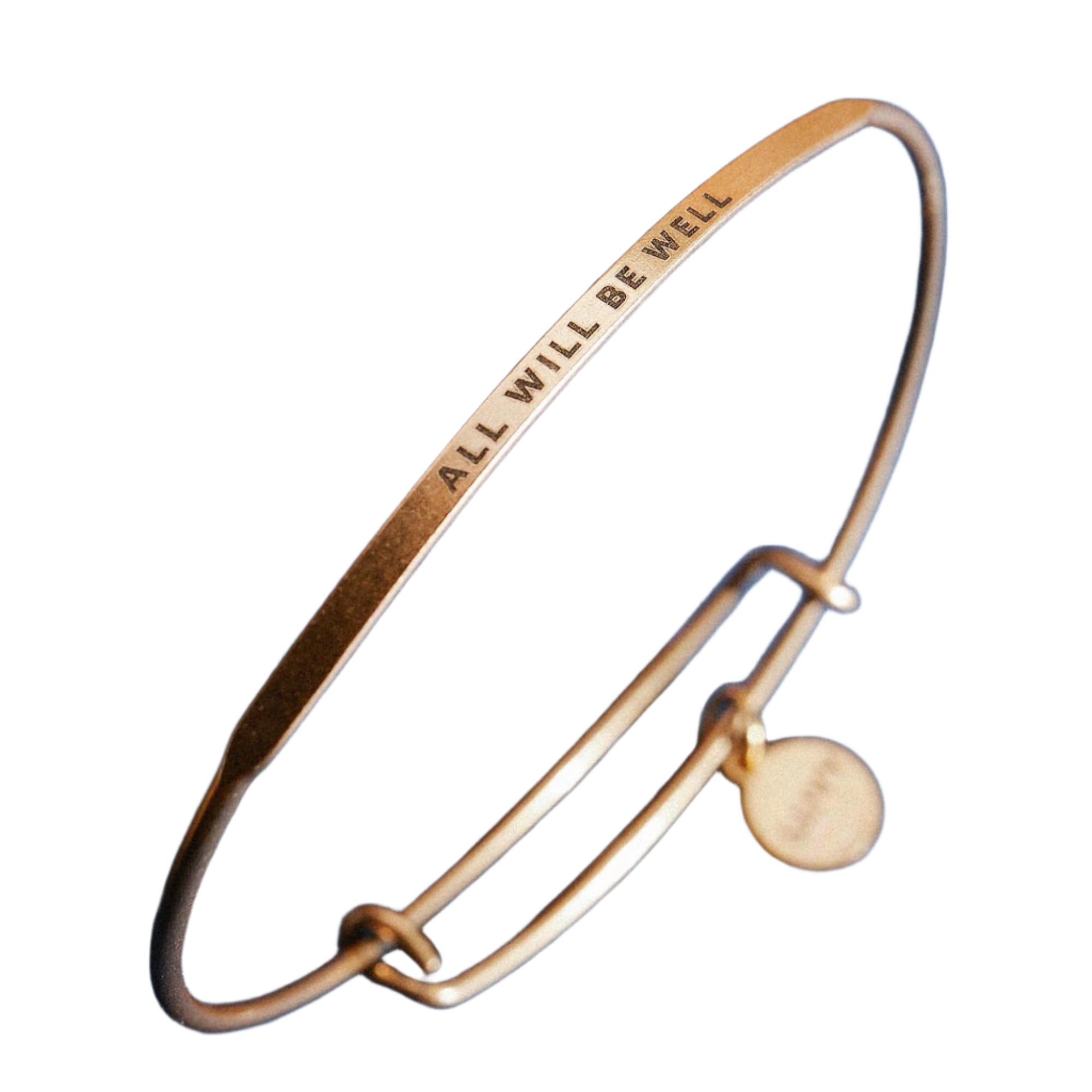 &LIVY Gold POSY Bangle All Will Be Well Bracelet