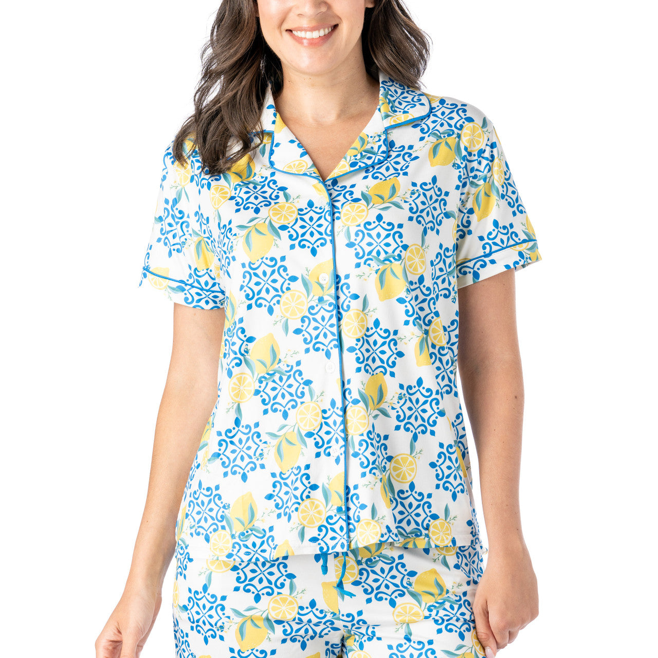 Hello Mello Sleepless in Santorini Lazy Daisy Lounge Top