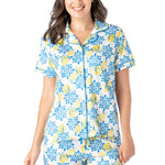 Hello Mello Sleepless in Santorini Lazy Daisy Lounge Top