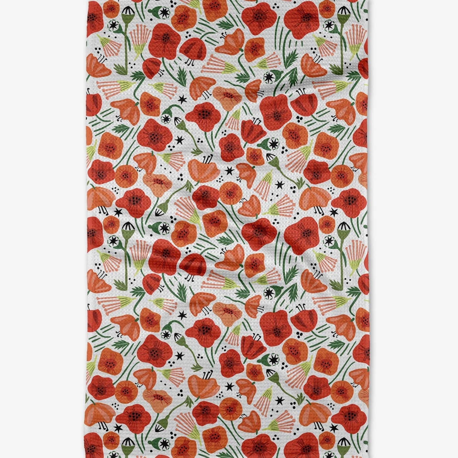 Geometry Tea Towel Poppy Power