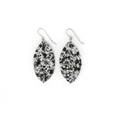 Keva Black Sparkle Small Earrings