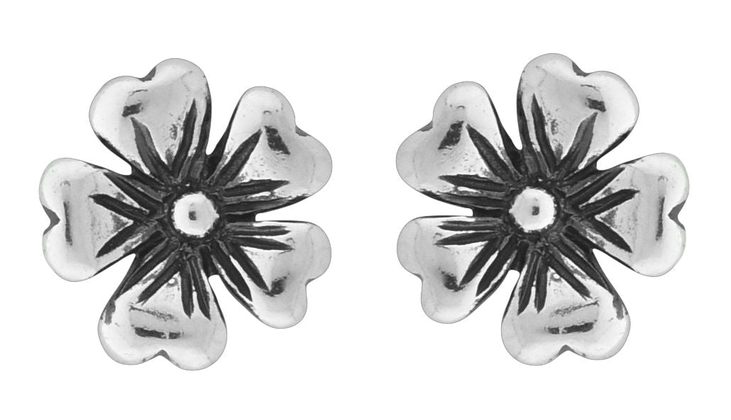 Wheeler Flower Sterling Silver Earrings 