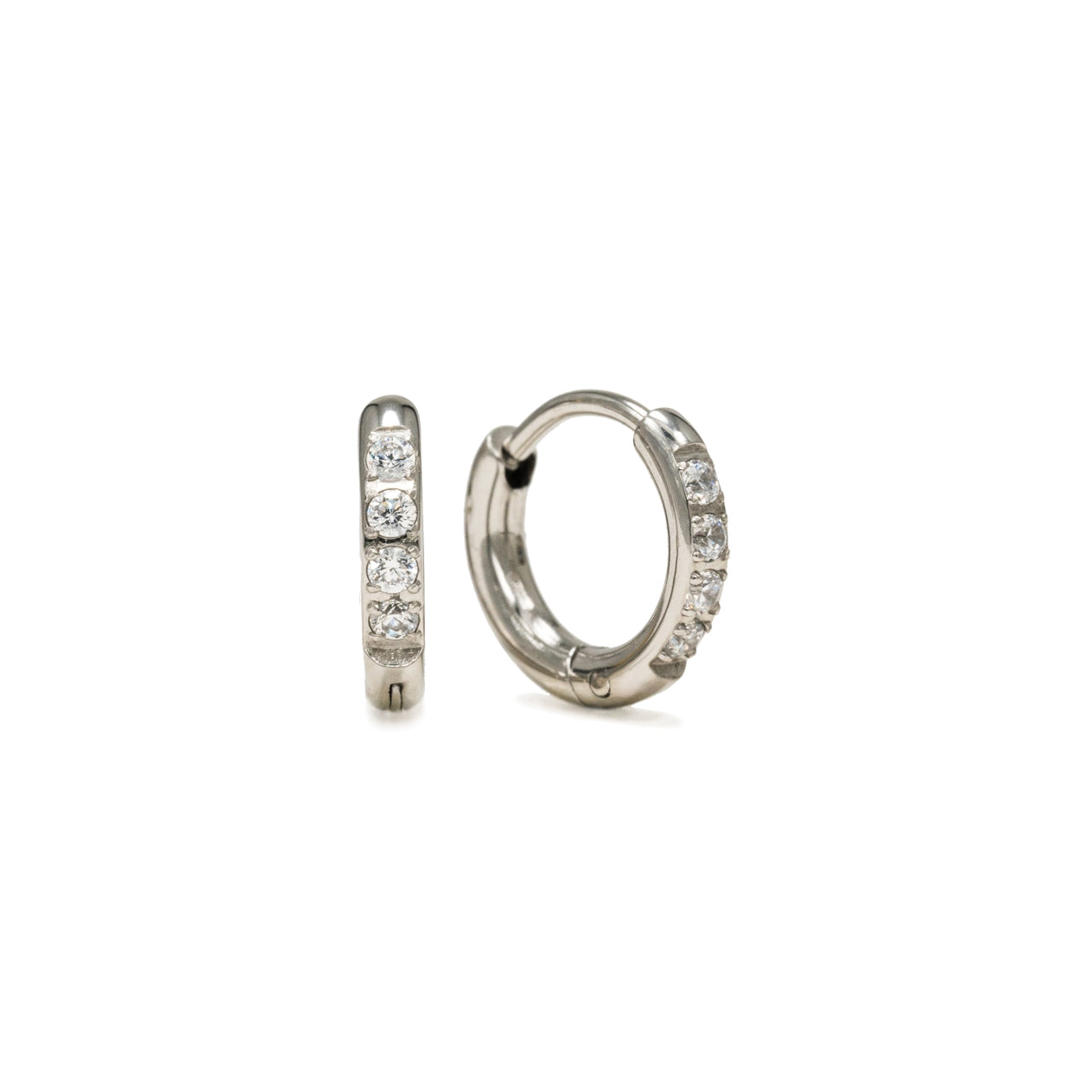 Lover's Tempo Silver Evie 10mm Huggie Hoop Earrings