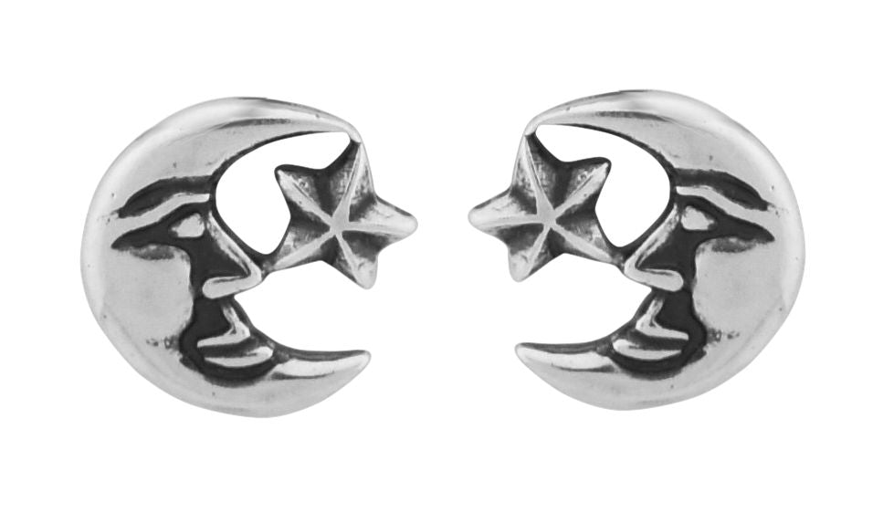 Wheeler Moon/Star Sterling Silver Earrings 