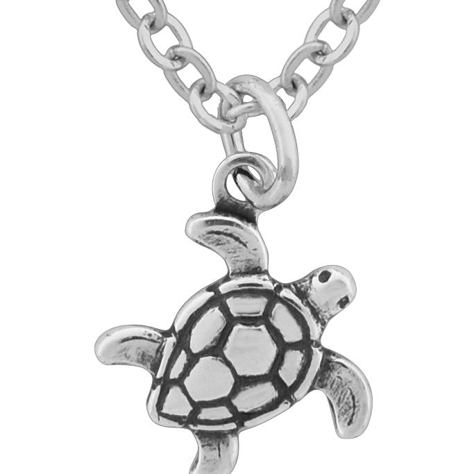 Wheeler Turtle Sterling Silver Pendant Necklace 