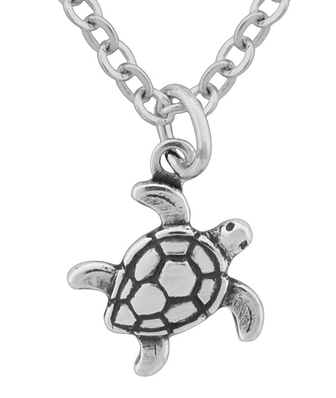 Wheeler Turtle Sterling Silver Pendant Necklace 