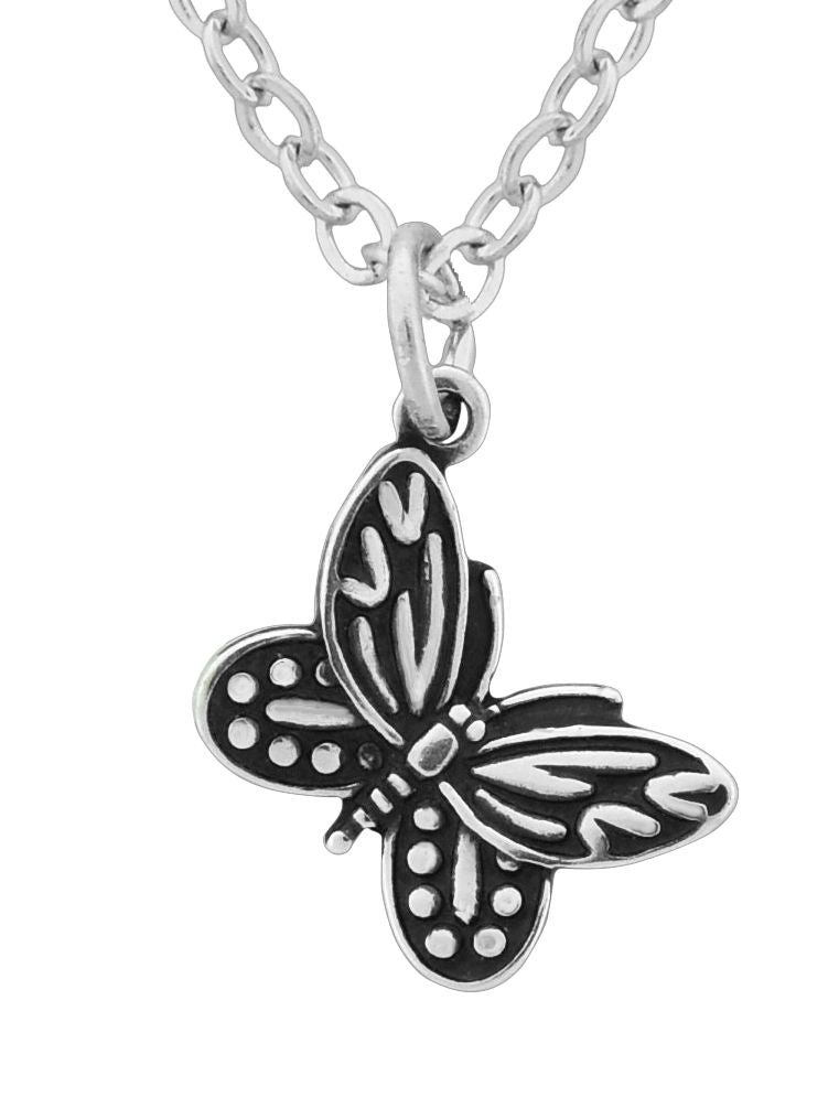 Wheeler Butterfly Sterling Silver Pendant Necklace 